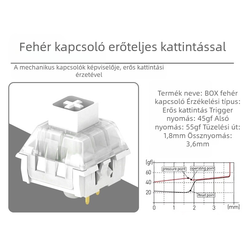 Kaihua BOX mechanikus billentyűzet kapcsolók – hot-swappable kapcsolótestek (DIY)