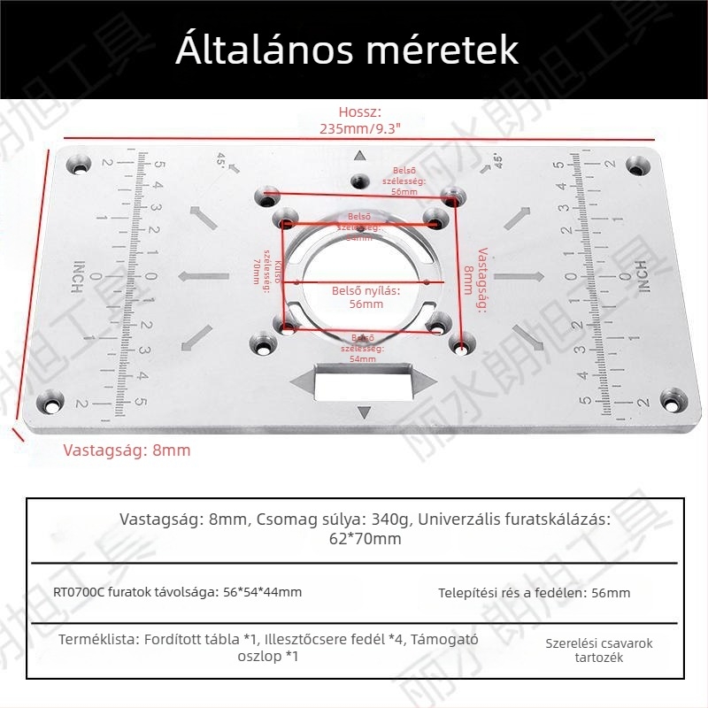 Faipari gravírozó és marógép Alumíniumötvözet testtel — slotolás, fúrás és finiselés, általános célú, háztartási használatra