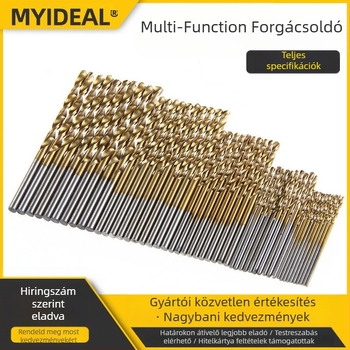 MY IDEAL 50 darabos spirálfúrókészlet fához, bi-metál titán bevonattal