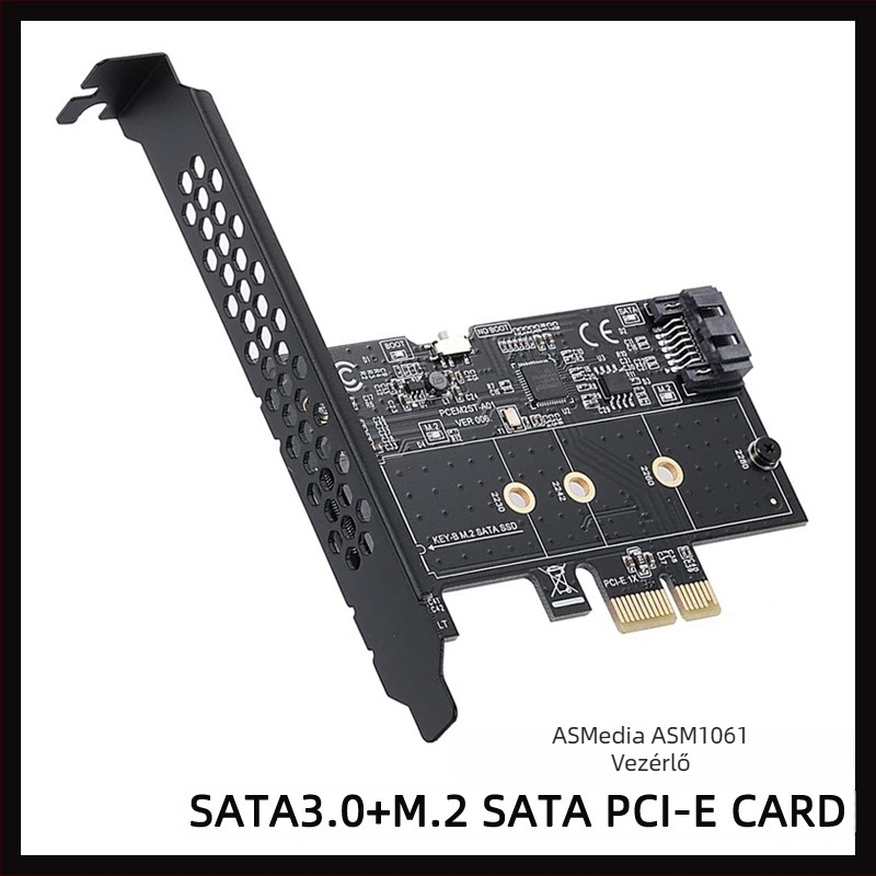 PCIe–SATA bővítő kártya – PCIe Gen2, SATA interfész, modell PCEM2ST-A01, OEM feldolgozás