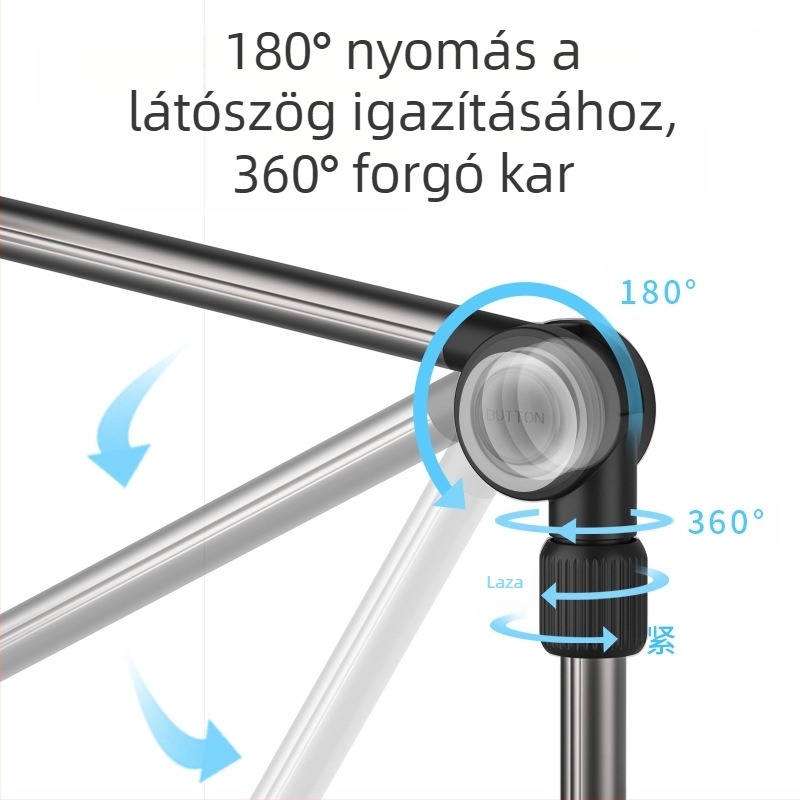 WS-21009 Univerzális telefon- és tablet-tartó – kinyújtható klipsz, ABS+alumínium ötvözet