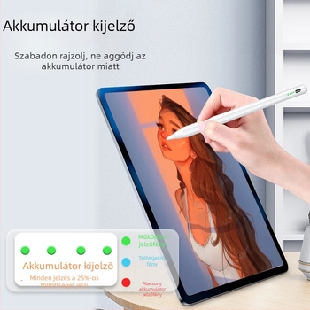 Táblagép stylus fémből készült testtel; kompatibil Glory és Huawei tablettákkal; adszorpciós csúccsal; univerzális kialakítás; testreszabás támogatott