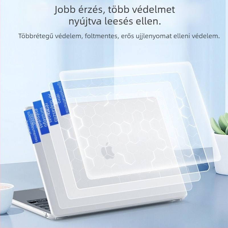 MacBook védőhéj — matt felület, műanyag burkolat, kompatibilis a MacBook sorozattal, 2021-ben piacra dobva