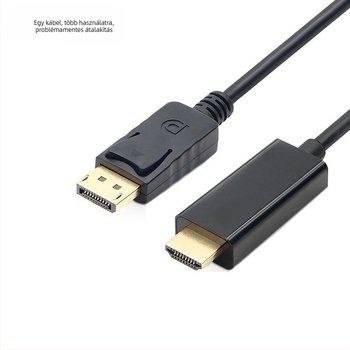 DisplayPort–HDMI adapter, 1,8 m rézkábel, aranyozott interfész