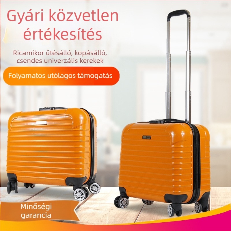 PC polikarbonát fényes utazótáska univerzális kerekekkel, cipzár nyitás, jelszavas zár, lopás elleni védelem