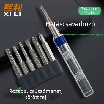 Mini ütőcsavarhúzó hexagon markolattal, nagy tételben készlet (Anyag: S2+CRV; Hatszögletű markolat)
