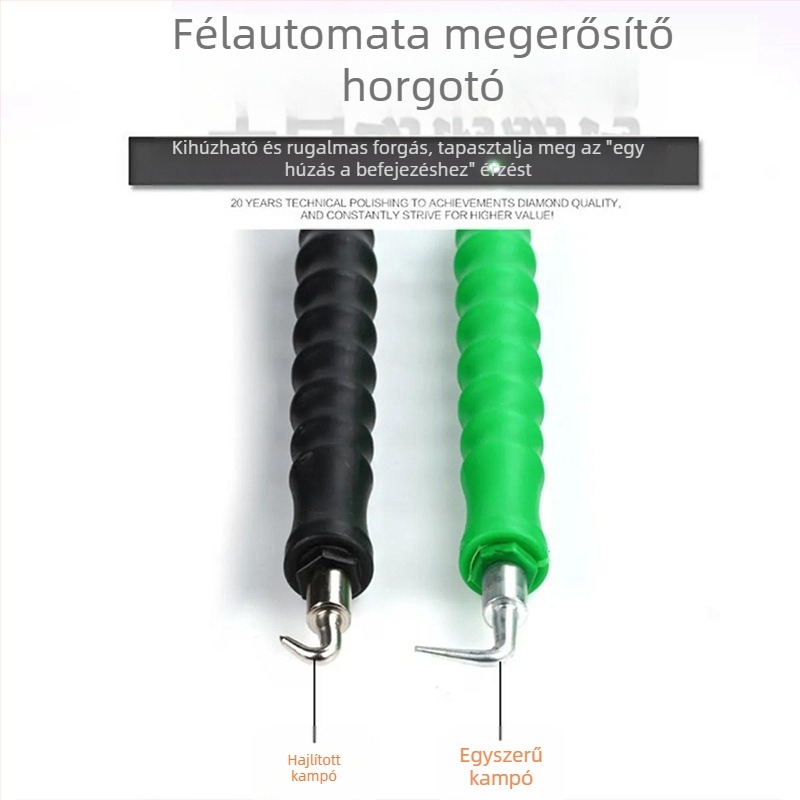 Kötőhorog vasalathoz, egyenes húzású és teleszkópos kialítás, rozsdamentes acélból