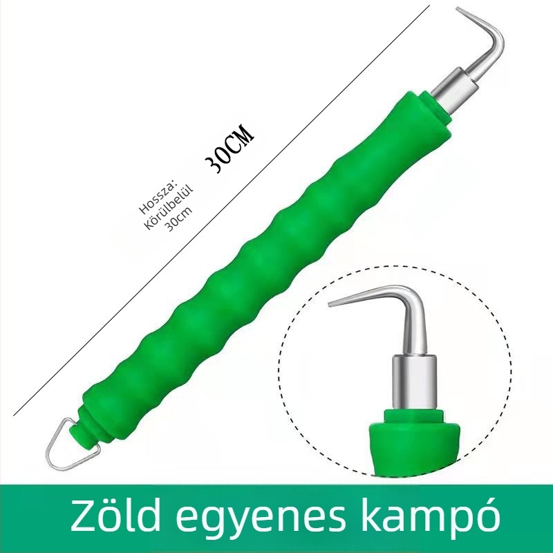 Kötőhorog vasalathoz, egyenes húzású és teleszkópos kialítás, rozsdamentes acélból