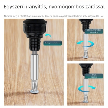 11–in–1 csavarhúzó készlet tekerővel és teleszkópos nyéllel – mágneses, szigetelt, króm-vanádium ötvözetű acél, 11 darab