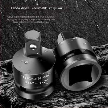 Topson hüvelyadapter elektromos pneumatikus kulcshoz — magas széntartalmú acél, foszátolt felület