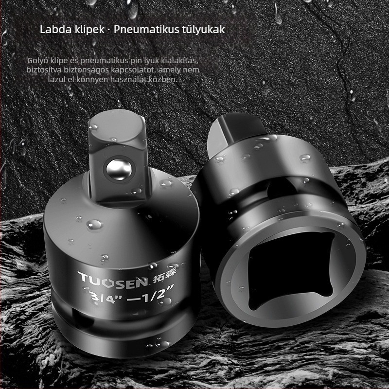 Topson hüvelyadapter elektromos pneumatikus kulcshoz — magas széntartalmú acél, foszátolt felület