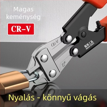 Sibang 8 hüvelykes drótvágó olló króm- vanádium acélból, mini hordozható, megkönnyíti a vágást (Márka: Sibang; Anyag: króm- vanádium acél; Tömeg: 0.26 kg; Típus: drótvágó olló)