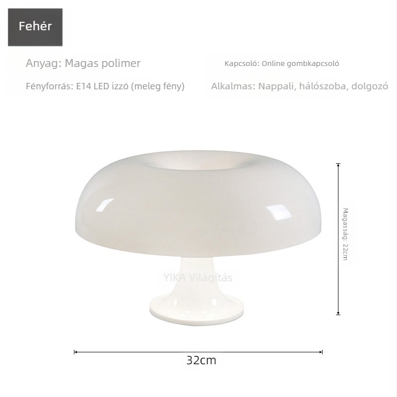 Akril gomba asztali lámpa — modern minimalist design, műanyag tartó, környezeti világítás, a rajzok szerint testreszabott, feszültség ≤36V