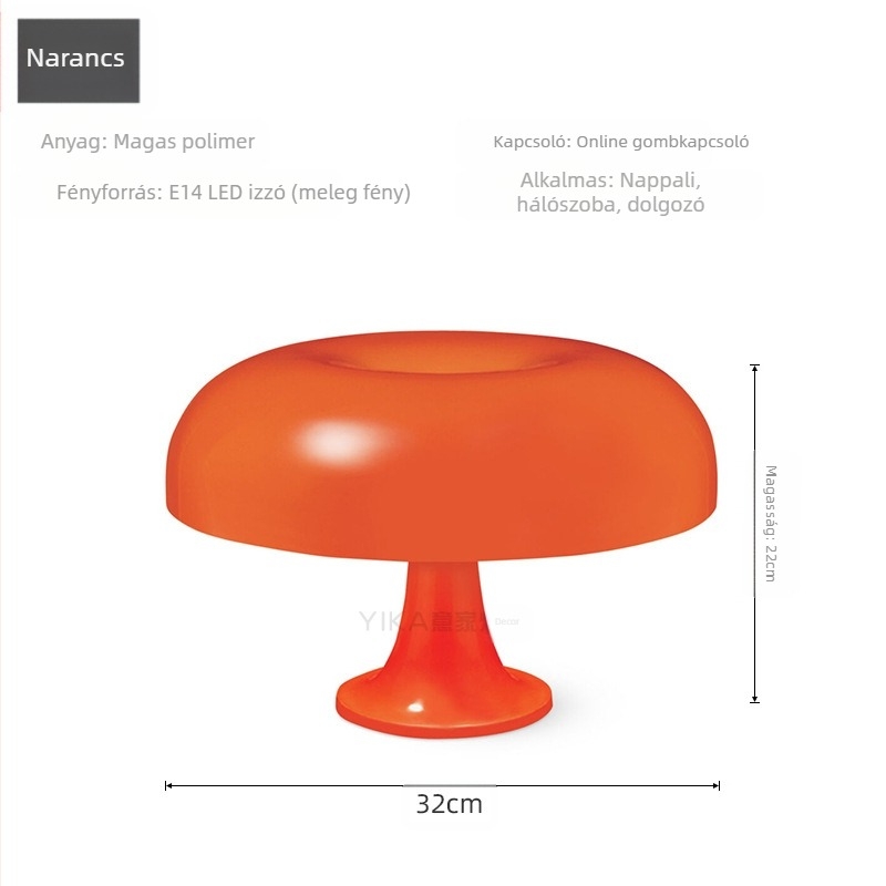 Akril gomba asztali lámpa — modern minimalist design, műanyag tartó, környezeti világítás, a rajzok szerint testreszabott, feszültség ≤36V