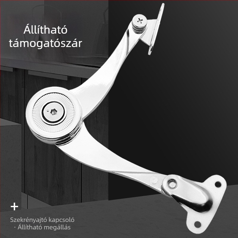 Tong Ya automata záró mechanizmusos szekrény ajtó támasztórúd, cinkötvözetből, modell ZCG001-1, Tong Ya, die casting eljárás, szekrényekhez