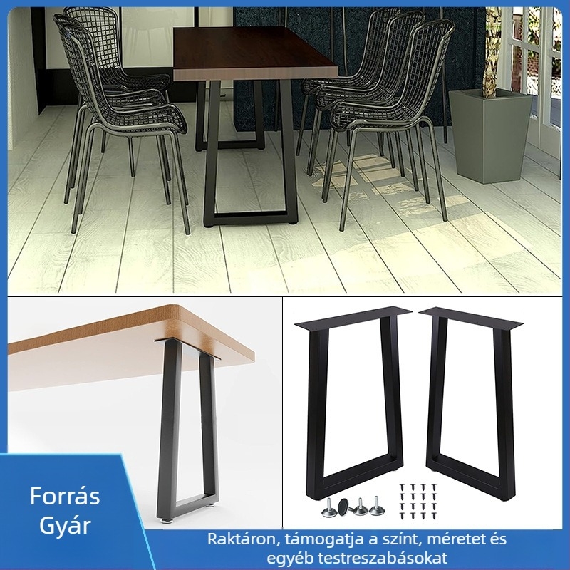 Asztalláb, DIY tartó, szénacél, modell ZJ1-2, bevonat sütési eljárással