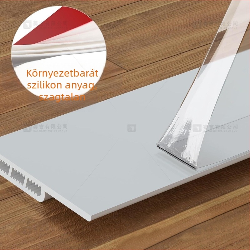 Ajtó alsó tömítő szalag fogakkal, háromnyilas kialakítás, ajtó stopper, légzáró, hangszigetelő, fényblokkoló (Márka Saji; Modell 01; Osztály 01)