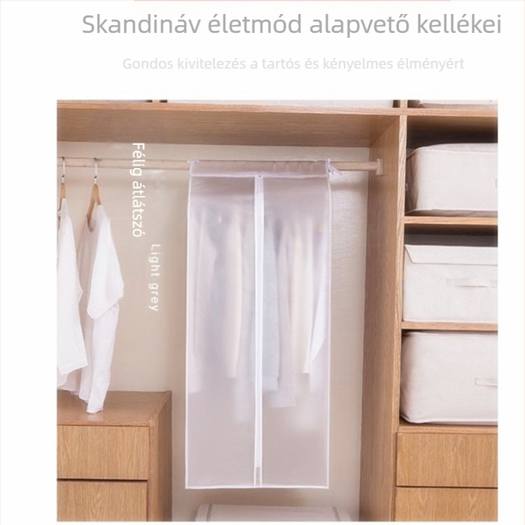 PEVA vastag porvédő ruhahuzat, átlátszó kabátokra és öltönyökre