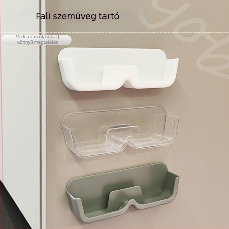 Fali szemüvegtároló polc — PET anyag, japán stílus, hálószoba és nappali számára, márka Silver Eyes