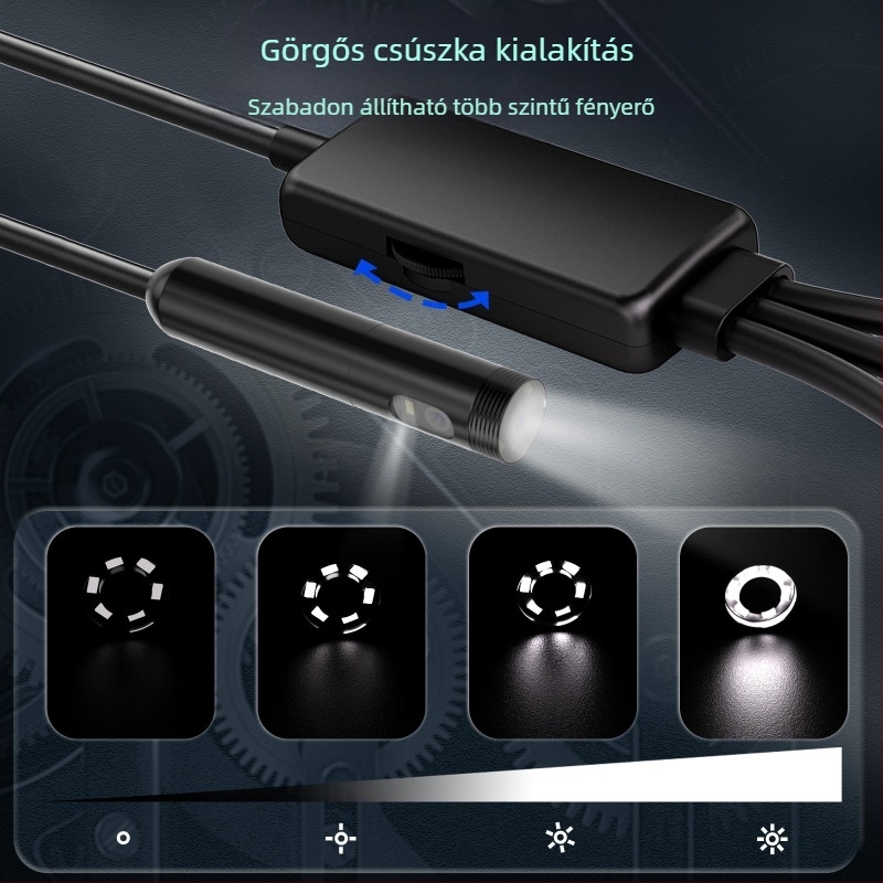 Ipari endoszkóp kettős lencsékkel, három az egyben; NK-5001Pro; IP68 vízálló; szonda átmérője 5.5/8.0 mm; működési hossz 1000/2000/3000/5000 mm; 2.0 MP