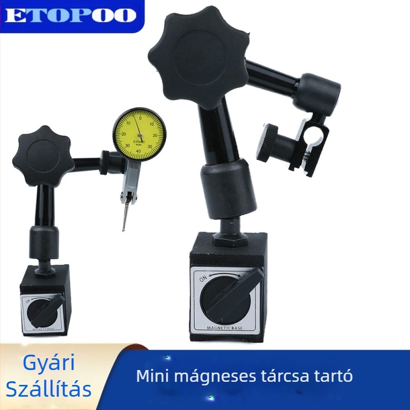 ETOOPOO univerzális mágneses mérőállvány, karos kivitel, erős mechanikus mágneses alap