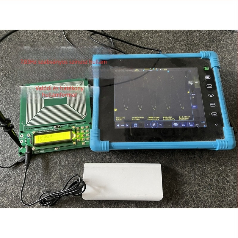 Schumann-hullámgenerátor tiszta szinuszos jel, frekvenciamoduláció, frekvenciatartomány 0.01 Hz–300000 Hz