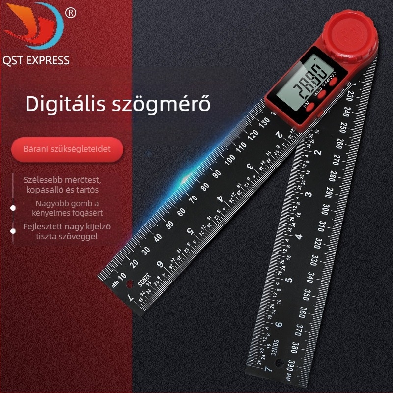 2-in-1 Digital Angle Ruler with Protractor and Vernier Caliper