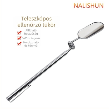 Teleszkópos autóellenőrző tükör univerzálisan összecsukható négyszögletes fejjel – endoszkópos tükör, 70 g