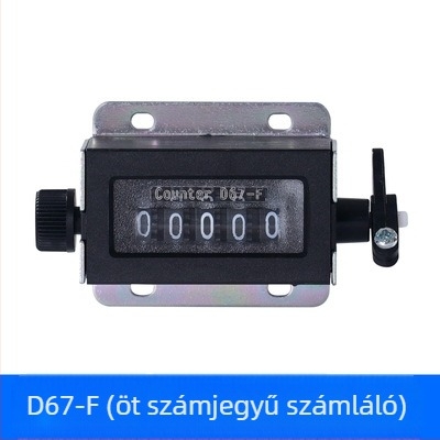 D67-F ötjegyű mechanikus húzó számláló, számolási tartomány 99999, bemenet 220V, testreszabható feldolgozás