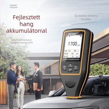 Shendawei SW6310A/SW6310B Autófestékhez készült filmvastagságmérő LCD-kijelzővel, 1,5V tápegység