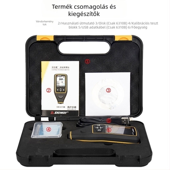 Shendawei SW6310A/SW6310B Autófestékhez készült filmvastagságmérő LCD-kijelzővel, 1,5V tápegység
