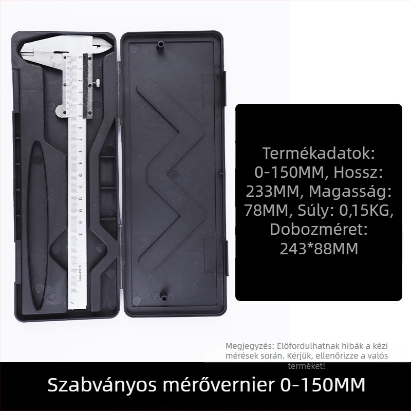 Neutral Vernier tolmérő belső átmérő mérésére, magas széntartalmú acél, oktatási verzió