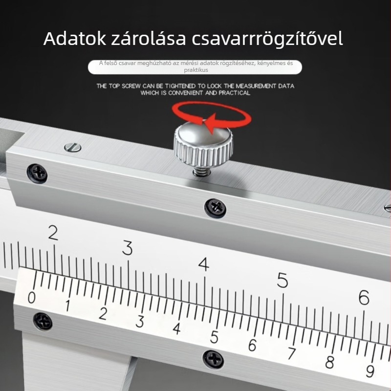 Neutral Vernier tolmérő belső átmérő mérésére, magas széntartalmú acél, oktatási verzió
