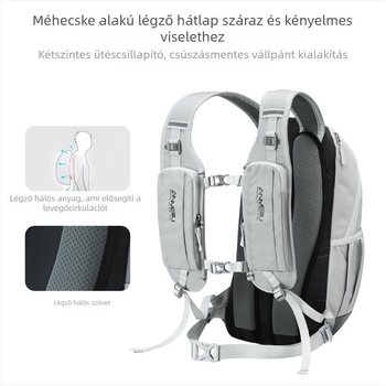 Kerékpáros hátizsák városi és hegyi kerékpárokhoz, 12L kapacitás, modell 1061#, Nylon/Poliészter, esővédővel