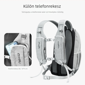 Kerékpáros hátizsák városi és hegyi kerékpárokhoz, 12L kapacitás, modell 1061#, Nylon/Poliészter, esővédővel