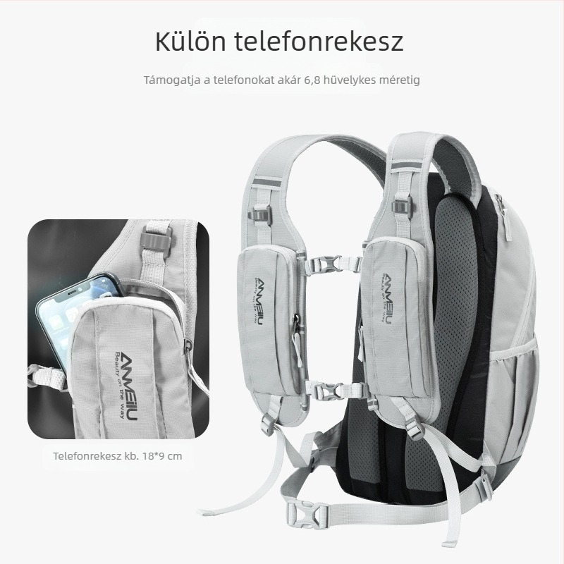 Kerékpáros hátizsák városi és hegyi kerékpárokhoz, 12L kapacitás, modell 1061#, Nylon/Poliészter, esővédővel