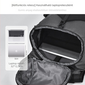 ANMEILU Túrahátizsák – könnyű, szellőző nylon anyag, uniszex, ívelt vállpántok, kockás mintázat
