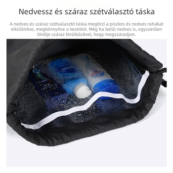 Női sporttáska, nylon, betűs minta, kültéri sportokhoz, 2020 nyarán megjelent.