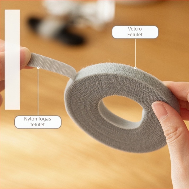 Kábelrendező - önragasztó Velcro heveder nylonból, Seal Márka, ideális töltő- és fülhallgató kábelekhez