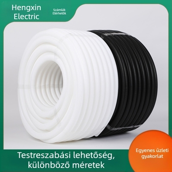 Xin Bo Feng Bellows gofr PVC elektromos cső — műanyag, lángálló V0, -10°C-től +80°C-ig, szigetelt vezetékcső