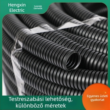 Xin Bo Feng Bellows gofr PVC elektromos cső — műanyag, lángálló V0, -10°C-től +80°C-ig, szigetelt vezetékcső