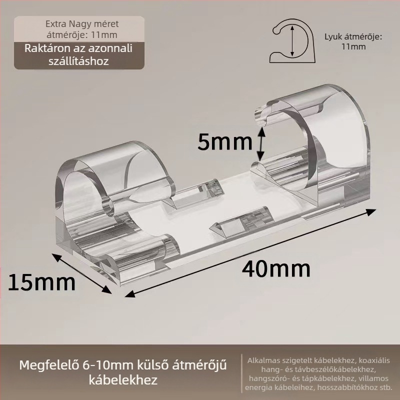 Thousand feng kábelklip — öntapadó kábelrendező, modern minimalista stílus, asztali tároláshoz, 2012 téli kiadás