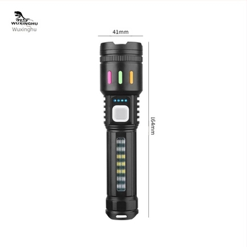 Kültéri LED elemlámpa, 10W, 800 mAh akkumulátor, 360° forgás, optikai zoom