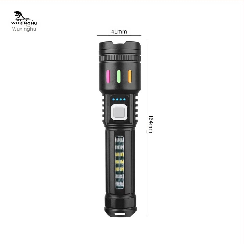 Kültéri LED elemlámpa, 10W, 800 mAh akkumulátor, 360° forgás, optikai zoom
