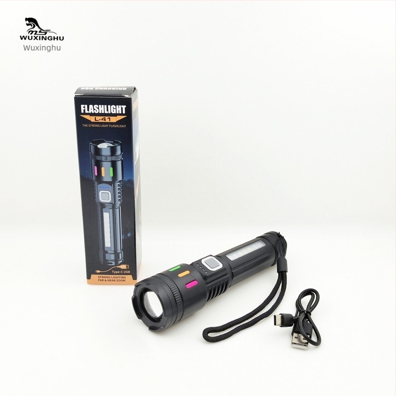 Kültéri LED elemlámpa, 10W, 800 mAh akkumulátor, 360° forgás, optikai zoom