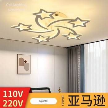 Modern minimál LED mennyezeti lámpa 6 fényforrással, állítható fényerővel, 220V, CRI 80-90, 8–12 m²-es területre