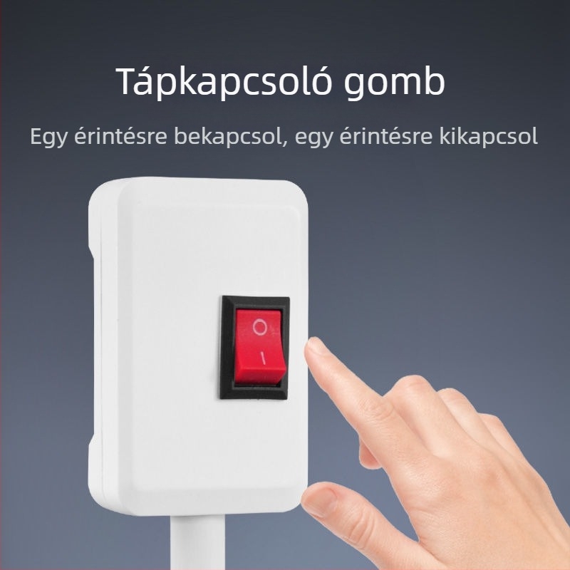 LED energiatakarékos fali lámpa hálószobához konnektorral és kapcsolóval, éjjeli fény lámpabúrával