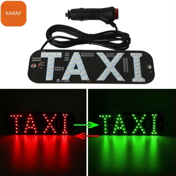 Taxi LED díszítés gyújtókapcsolóval, kétszínű piros/zöld, TAXI CARDS modell, 12V, 5W, 0.42A, PCB anyag