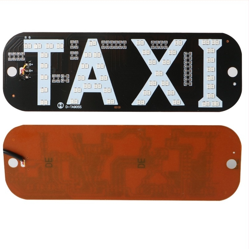 Taxi LED díszítés gyújtókapcsolóval, kétszínű piros/zöld, TAXI CARDS modell, 12V, 5W, 0.42A, PCB anyag