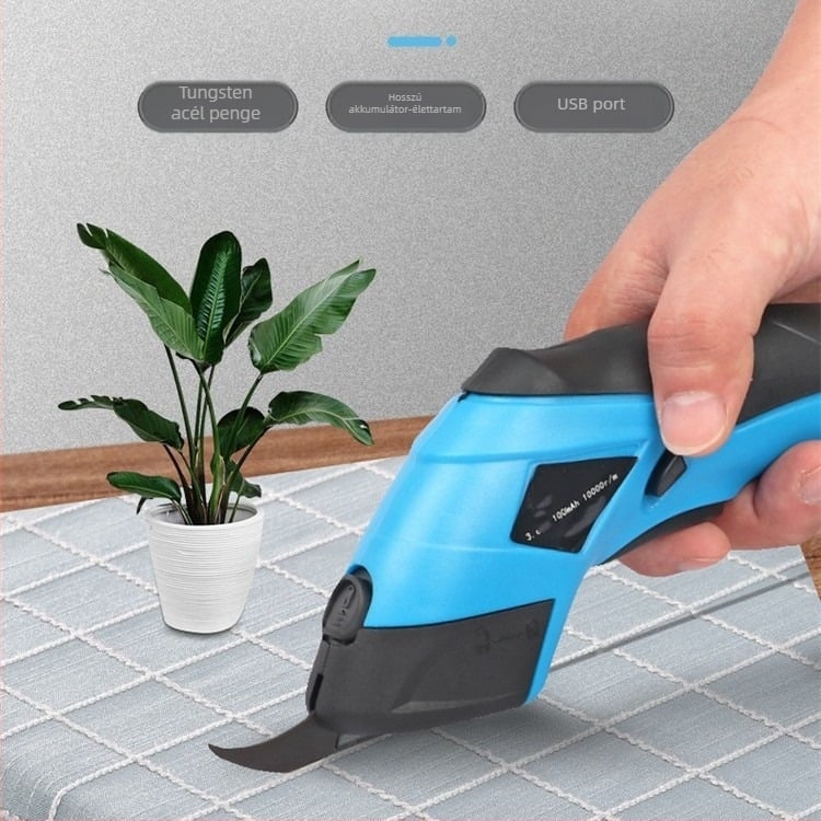 Textil- és bőrkészítéshez készült elektromos olló, újratölthető Li-ion akkumulátorral, 16,8–21V tartományban, Wanyu hardware